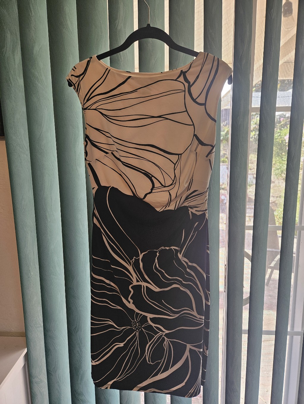 Lauren Ralph Lauren Black And White Floral Midi Dress